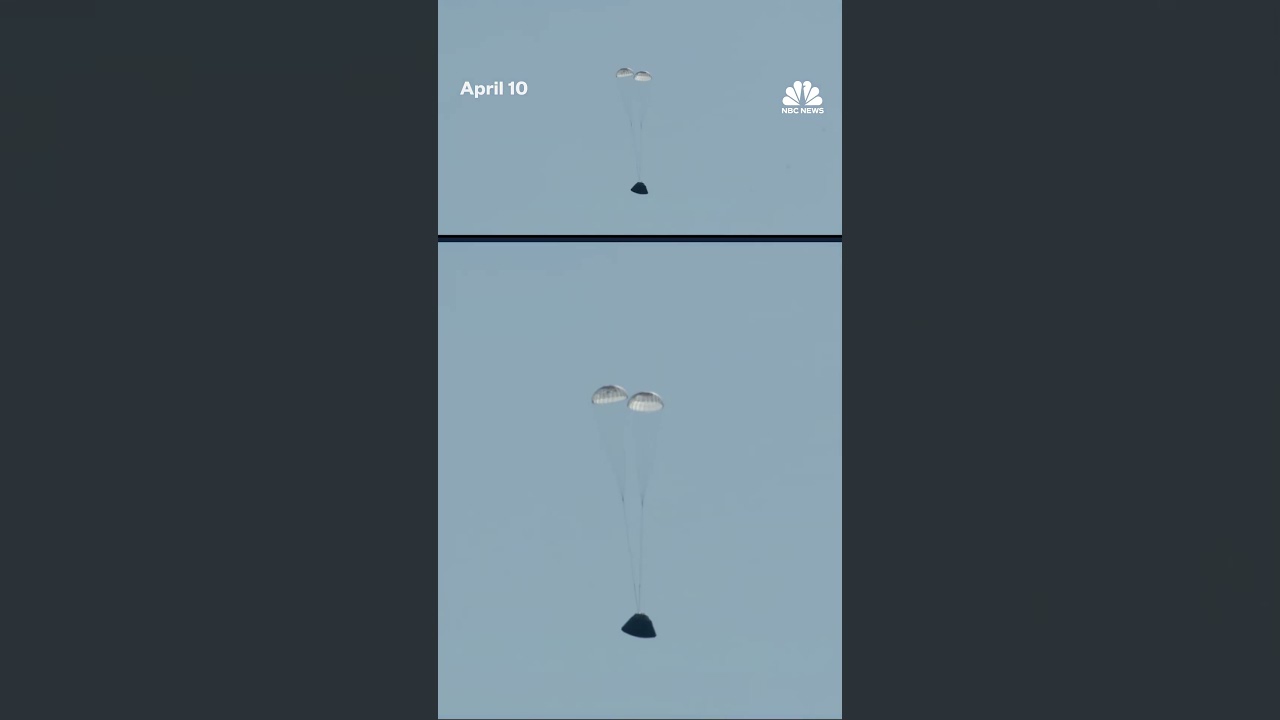 Orion capsule successfully deploys parachutes ahead of splashdown