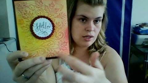 Leaf Embossing Folder Card, With Distress Ink