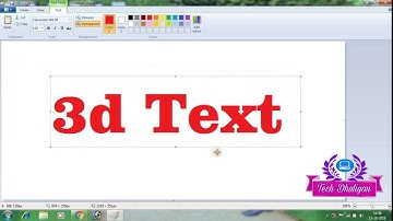 How to create 3D Text Design in Ms Paint | Ms Paint  For Beginners | Computer Paint Use For Beginner