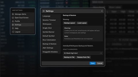 Quotestream - Setting personal preferences