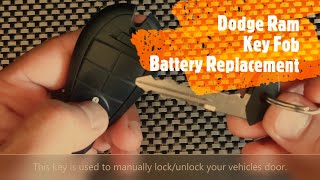 How To Replace Dodge Ram Key Fob Battery 1500 2500 3500