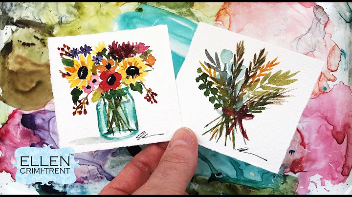 Watercolor Flower  and Greenery Tutorial/ Mini Monday Madness/ Step by Step - DayDayNews