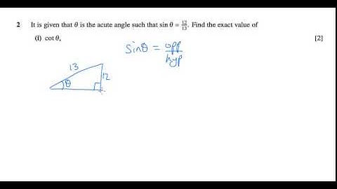C3 2007 January q2i - A2 Maths - Trigonometry