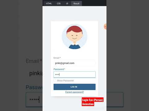 Login Eye(Person)Animation using Html&CSS #shorts #howtousecss #way2tech_knowledge #reels #instagram