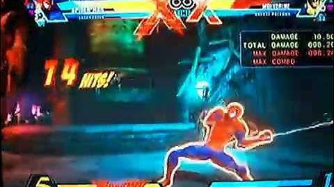UMVC3 Spider-Man X-Factor 3 Combos (gameplay commentary annotations)