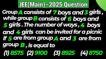JEE(Main)-2025 Question | P & C | Class XI/JEE