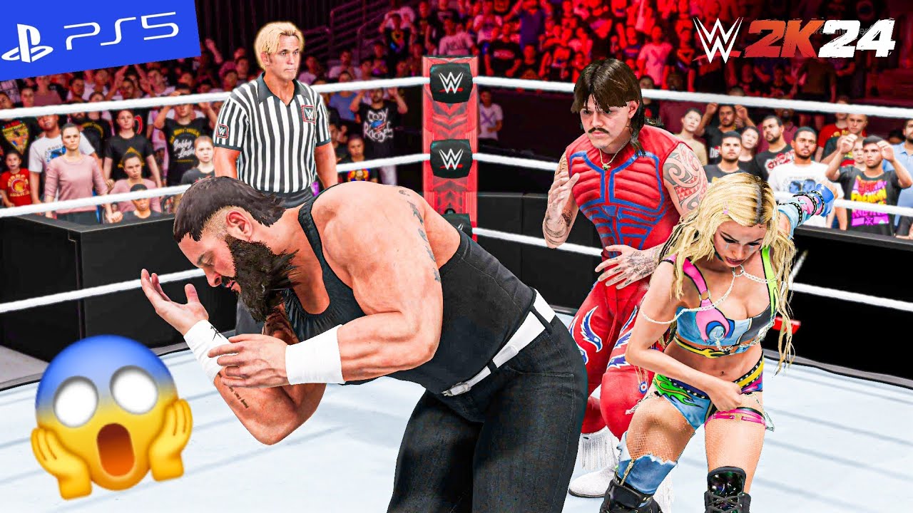 WWE 2K24 - Dominik Mysterio & Liv Morgan vs. Braun Strowman | PS5