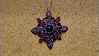 macramé pendant - YouTube