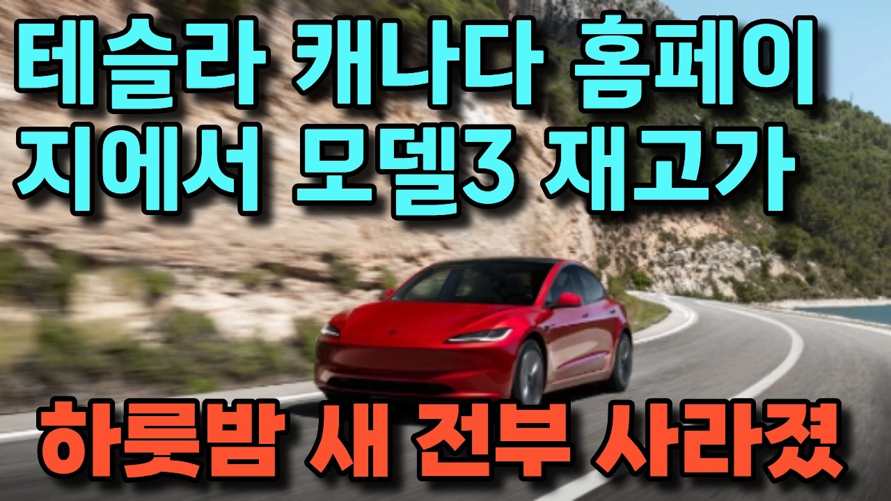 테슬라 캐나다 홈페이지에서 모델3 재고가 하룻밤 새 전부 사라졌다