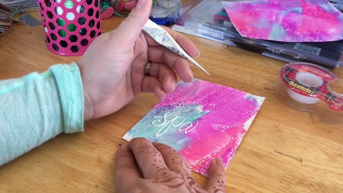 Using Zig Glue Pen to add Gold foil to paper / Veda 2021 