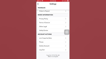How to logout snap chat in iPhone?