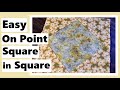 Easy On Point Square in Square Quilt Block