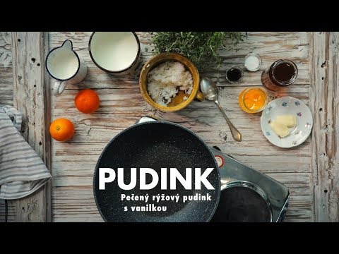 Pečený rýžový pudink s vanilkou