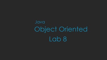 Object Oriented Programming Lab 8