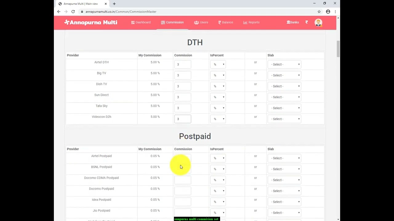 Create Commission Packages In Annapurna Multi Great Recharge Company