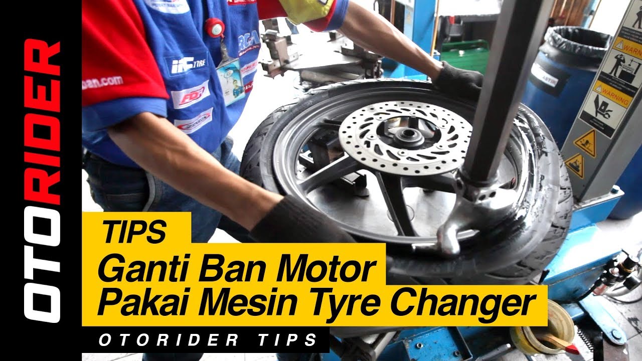  Ganti  Ban  Motor  Pakai Mesin Tyre Changer Tips by 