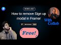 How to remove center modal. On demand of subscriber.