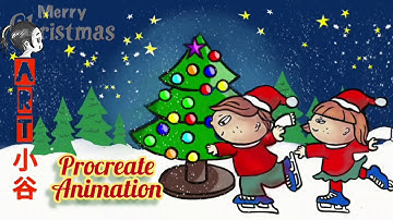 [Procreate Animation] : Merry Christmas | Christmas Greetings | Christmas Music| (Little Solo Art)