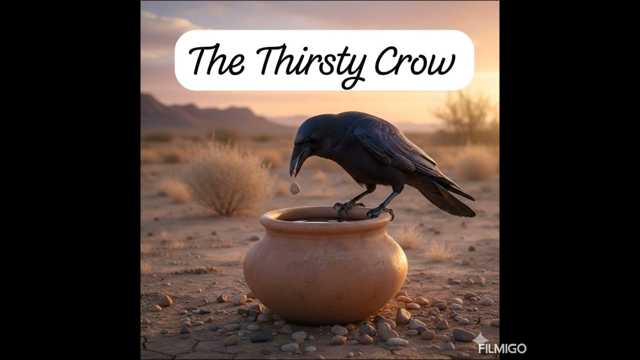 The Thirsty  Crow | English Moral story for kids | Short story | Learn with fun | 