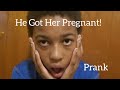 He Got Her Pregnant!  Prank on Son