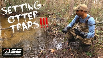 SETTING OTTER TRAPS!!! [Drowning Rods & Conibears] - TRAPPING - VLOG - ((Bridger #5, MB-750, Etc.))