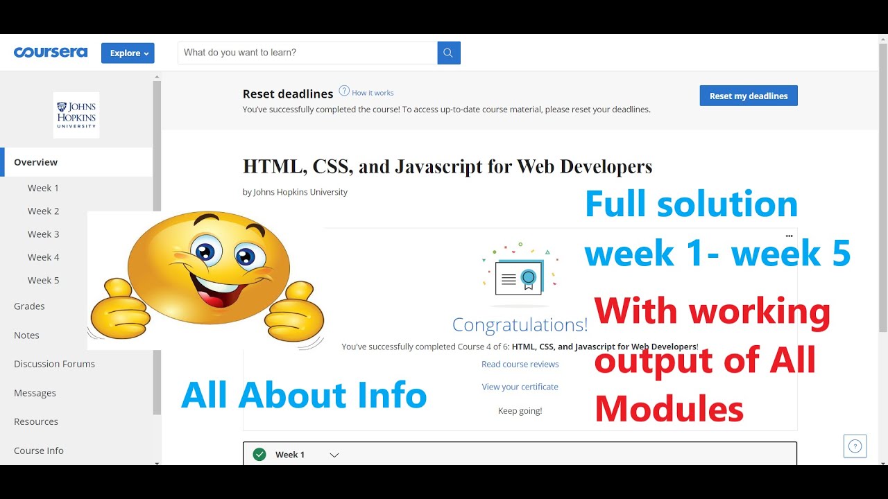 COURSERA HTML,CSS AND JAVA SCRIPT FULL COURSE SOLUTION WEEK 1 WEEK 2 ...