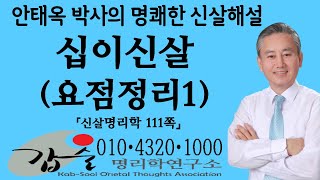 십이신살 간략해설-(신살명리학111쪽) #안태옥박사 #갑술명리학 #한국재능연구소 #갑술만세력 #갑술작명연구소…