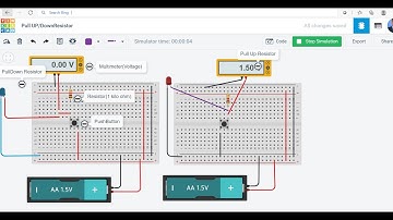 Pull Up | Pull Down Resistor working | tinkercad circuits explained in tamil