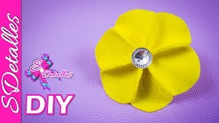 How to make Flowers: Felt Flower #3 | Video# 42 | SDetalles | DIY