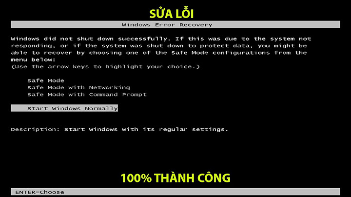 Lỗi failed to restart the computer win 7