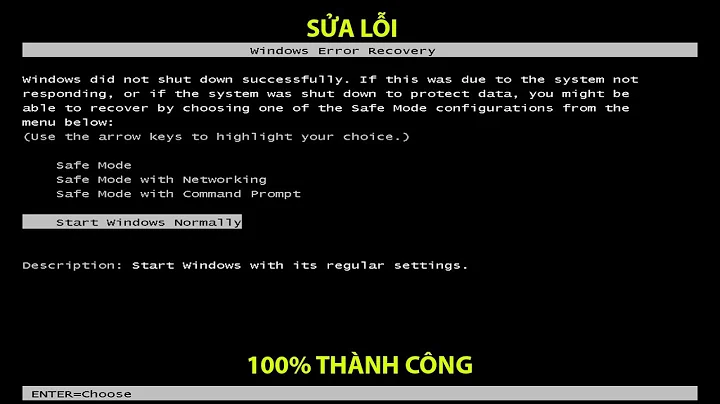 Sửa lỗi Windows Error Recovery trên Windows 7 đơn giản nhất