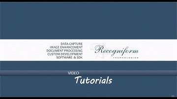 Recogniform Video Tutorial - Channel trailer