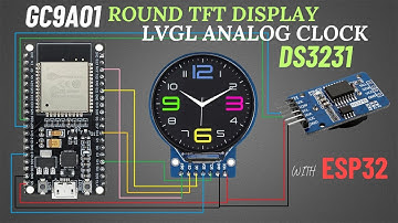 LVGL Analog Clock on GC9A01 Round TFT Display with DS3231 RTC Module