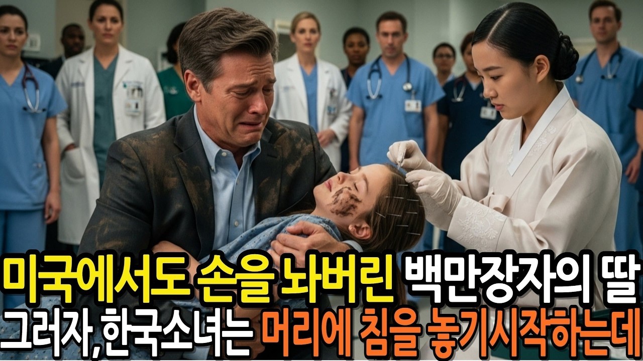 미국의사들도 손을 놔버린 백만장자 막내딸을 한국소녀가,머리에 대침을 놓는순간…기적같은 일이 벌어지는데