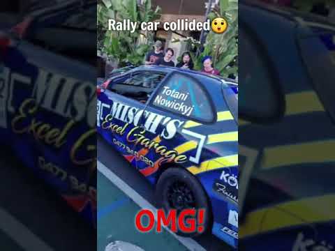 Rally car COLLIDED but still look staggering!