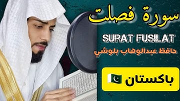 سورة فصلت😴حافظ عبدالوهاب بلوشي(باكستان🇵🇰)surat fusilat💖راحة نفسية🌹