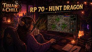 TIBIA - Caçando Dragon +- quests targuna  RP 70+