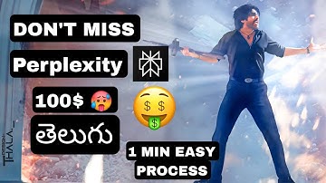 perplexity earning 100 dollar telugu | earn money telugu