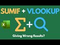 How to Combine SUMIF and VLOOKUP in Excel Without Getting NIL or 0
