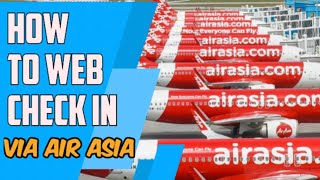 HOW TO WEB CHECK IN VIA AIR ASIA 2025  #webcheckin #checkin #airasia #airasiaflight