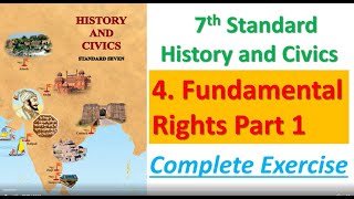 Exercise 4. Fundamental Rights Part 1 Class 7th Civics । exercise 7th civics 4 । standard 7 civics 8
