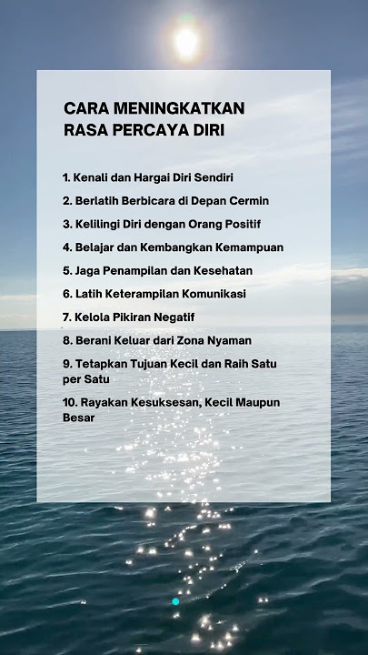 cara meningkatkan rasa percaya diri #percayadiri #personalgrowth #inspirasistory