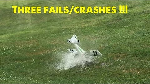 E Flite Timber X flight with crash landings and takeoffs in water!