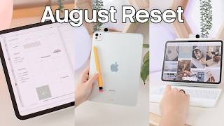 ✏️🎧 August Reset | goal setting, organising, vision boarding on iPad