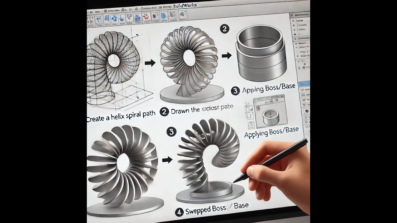 Tube Tutorial Spiral Tube Model Development -Solid Work Tutorial - YouTube