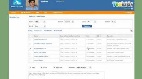 how to send Birthday wishes(Tezkids.com - School Management Software)