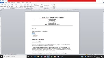 MS Word(Mail Merge)(I.C.T.)(IGCSE)