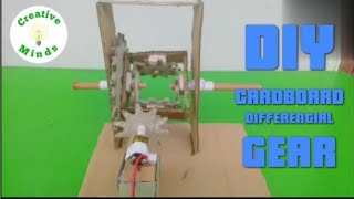 Diy cardboard differential gearsystem .......Homemade and works