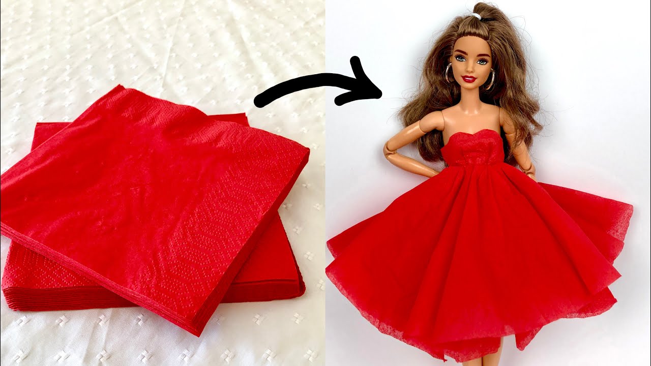 Beautiful & Easy DIY Barbie doll dresses 👗 Wedding dress 👰🏻 Party dress  👗 - YouTube