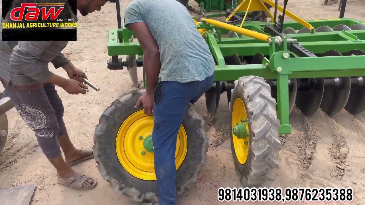 ਤਿੰਨ ਤਰੀਕੇ ਨਾਲ ਚੱਲਣ ਵਾਲੀਆਂ 26 ਤਵੀਆਂ Triple action(three in one)Harrow
Dhanjal agriculture works gura